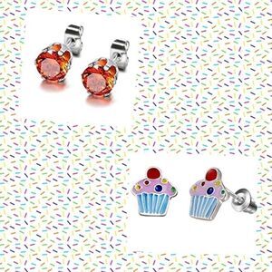 💐 2 Pair Stud Earrings